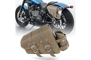 DREAMIZER BorseMoto Laterali in Pelle Borsa da Sella Universale compatibile con Harley Honda Kawasaki Suzuki Yamaha con tasca per Borraccia e Accessori Impermeabili