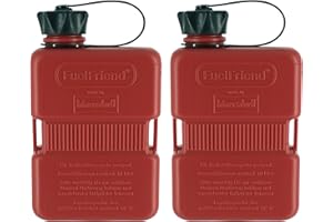 FuelFriend®-PLUS - jerrycan 1,0 litre - 2 articles - parfait pour les motos, les voitures et plus encore