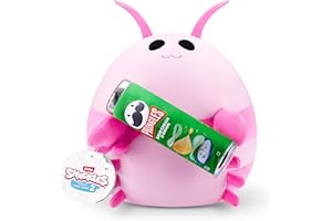 Snackles, Series 2, Pink Shrimp (Pringles, Sour Cream & Onion), Plush Toy, Small (20 cm), Brown Box, (Pink Shrimp)