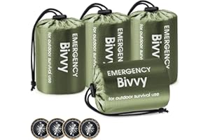 Esky Notfall Biwaksack, Notfalldecke Schlafsack Hitze und Kälteabweisend Wasserdicht Leicht Notfall Schlafsack Mit Pfeife und Kompass Ideal zum Zelten Wandern und Abenteuer im Freien
