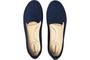 Veittes Women's Wide Width Flats Shoes, Casual Soft Knitted Breathable Classic Plus Size Ballet Shoes.