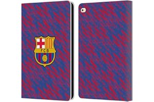 Head Case Designs sous Licence Officielle FC Barcelona Problème Crête Modèles Coque en Cuir à Portefeuille Compatible avec Apple iPad Air 2 (2014)