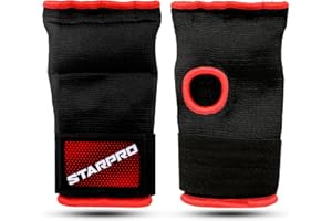 Starpro Eva Wyściełana wewnętrzna osłona rękawic | Elastyczny pokrowiec bawełniany | Czarny | Ochrona pięści i kostek do boksu, sparingów, kickboxingu muay thai, siłowni sztuk walki MMA i treningu walki