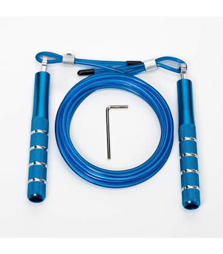Corde à Sauter De Vitesse Pour Fitness Et Boxe - Câble Acier, Poignées Aluminium, Roulements à Billes, Réglable, Cardio, MMA, CrossFit - 5