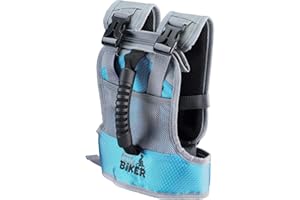 Little Biker Kinder Lernhilfe, Weste mit Griff, Fahrradfahren Lernen, Laufrad, Inline-Skaten, Skifahren, Eislaufen, Rollschuhlaufen, verstellbar (Soft Blue)