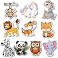 Regalo Casila Fridge Magnet Baby Animal Decorative Magnet for Almirah Set of 10 Magnet for Refrigerator MDF Wooden Home- Kitc