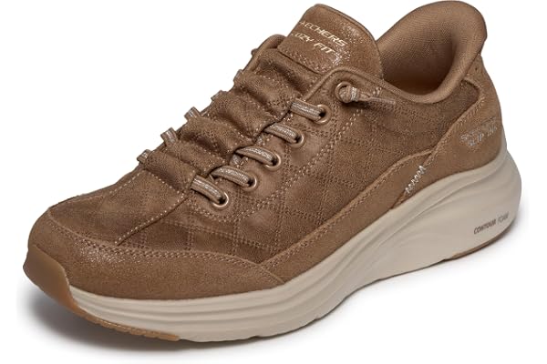 Skechers dam CONTOUR FOAM NATURAL EASE träningsskor, Chestnut Suede/Textile/Trim, 40 EU