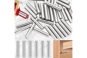 TOAUO 25pz Spina Centraggio 6 mm x 40 mm Cilindrica Perno , in Acciaio Inox 304 per Posizionamento e Collegamento Preciso di Prodotti in Legno, Spina Centraggio Perno di Supporto