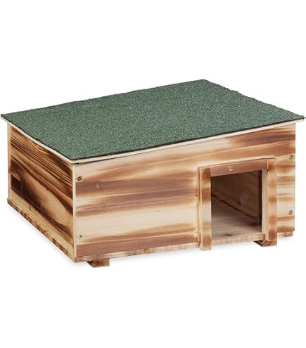 Casetta Per Ricci In Legno Con Tetto Resistenti - Rifugio Per Letargo E Nidiata