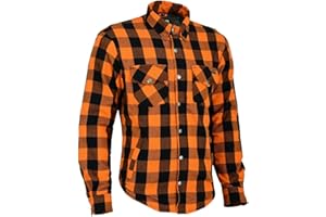 BOSmoto Motorrad Flanell Holzfäller Hemd mit KEV ARAMID Lumber Biker Jacke