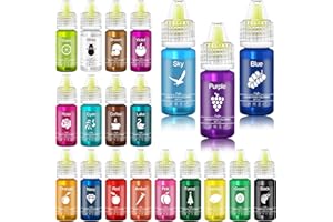 ‎LIMINO Lebensmittelfarbe - 20 Farben Flüssige Lebensmittel Farben für Kuchen, Backen, Kekse, Macaron - Zuckerfrei Konzentrierte Farbe Food Coloring für Tortendeko, Getränken, Osterei, DIY Slime - je 6ml