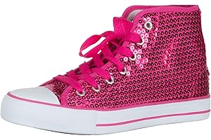 Brandsseller Damen Glitzer Sneaker Pailletten Halbhoch Damenschnürer Damenboots