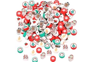 IHLOOTD Abalorios Navidad 200 Piezas Pulsera Navidad Niños Abalorios para Hacer Pulseras Pendientes Cuentas Pulseras Manualidades Navideñas DIY Collares de Moda Regalos para Familiares y Amigos (B)