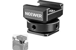 NEEWER Cold Shoe Montage Adapter kompatibel mit DJI Hollyland Rode Wireless Lavalier Mikrofon Empfänger, Anti Drop Mic Zubehör mit einziehbaren Stiften, Metall Kamera Käfig Mount Adapter, UA030