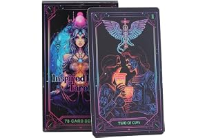 Nuyhgtr Tarot Oracle-kort - 78 stycken neondäck för nybörjare, engelsk version, festliga sammankomster och spådomar