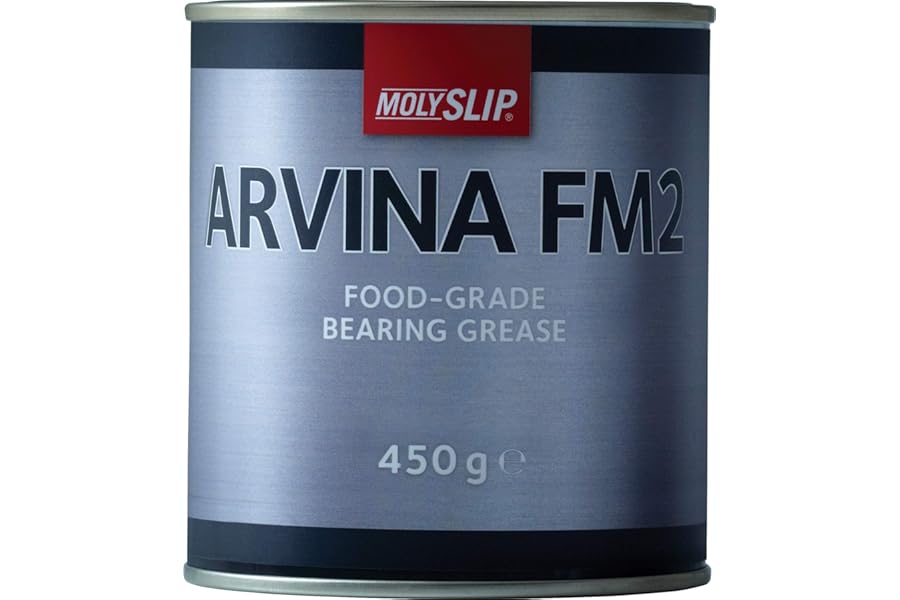 Molyslip Arvina FM2 Food Grade Bearing Grease Tin 450g – Anti Corrosion, Anti Wear Protection Lubricating Grease for Kitchens, Appliances, Hospitals