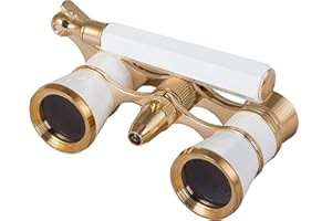 Binocolo da Teatro Levenhuk Broadway 325N, Tipo Lorgnette, Color Bianco – con Luce LED e Impugnatura Allungabile