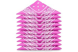 Karl Loven Lot de bandana 100% Coton paisley foulard fichu bandanas 25 couleurs au choix - Lot 5/10 / 20