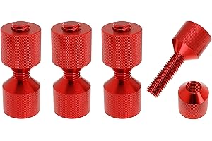 HOTINA 1-1/8" Two Hole Flange Alignment Pin Set with Anodized Oxide Black Finish, 4 PCS Red