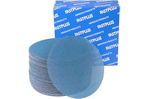 FASTPLUS 40 Pièces Disques Abrasifs 150mm Grain 180 Filet Céramique Papier à Poncer Anti Poussière Papier de verre Disque de ponçage pour Ponceuse Orbitale