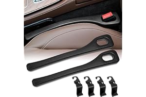 GEGNNS 2 Pièces Remplissage De Siège De Voiture avec 4 Crochets de Voiture, Siège de Voiture Gap Filler Pad Évite La Chute De Petits Objets dans l'espace pour La Plupart des Modèles De Voitures