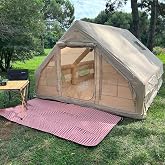Yek Outdoor 420D Oxford 12 Kişilik 4 Mevsim Soba &Ccedil;ıkışlı Şişme Kamp &Ccedil;adırı &ndash; Pompalı, 400x300x210 cm