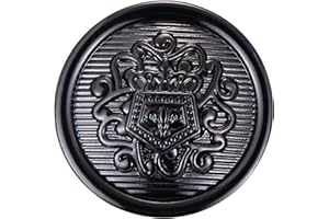 ftiemlovde 14 Eleganti Bottoni Neri per Giacca Donna in Metallo,Bottoni Grandi per Cappotto Uomo da Cucire,Bottoni Decorativi Vintage Eleganti Camicia Pantaloni（C14 23mm)