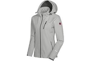 Little Donkey Andy, Giacca da neve in softshell da donna con cappuccio rimovibile, foderata in pile e idrorepellente