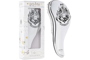 Harry Potter Gifts for Girls Hair Brush for All Hair Types Detangling Styling Women Beauty Accessories Handbag Size Official Product (Silver)