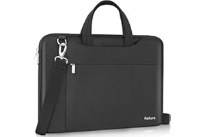 Ferkurn Laptop Bag Case 17 17.3 inch for Women Men, Messenger Briefcase Compatible with Alienware Nitro 5 XPS 17 ThinkPad Legion 5 Inspiron HP Pavilion Asus Acer, Slim Strap Computer Bag, Black