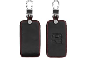 kwmobile Key Cover Compatible with Renault 4 Button Car Key Smart Key (only Keyless Go) - Faux Leather Car Key Fob Protector - Black/Dark Red