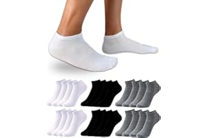 DIVABONNA 12 Paia Fantasmini Uomo - Fantasmini Donna - Calzini Uomo Corti - Calzini Donna Corti - Cotone Transpirante