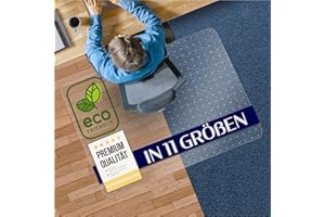 NOVA FORMA Bodenschutzmatte aus PET - transparente Schutzmatte für Teppichböden - 100% recyclebar - nachhaltige Bürostuhlmatte - vielseitige Unterlage als Bodenschutz für Büro und Zuhause - 90x120 cm