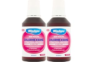 Wisdom Bain de bouche à la chlorhexidine - Original - Sans alcool (2 flacons de 300 ml)