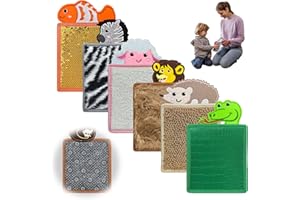 ALEENFOON Tapis Sensoriel pour Enfant Autiste, Carrelage de Sol Sensoriel Animal pour Enfants, 6 Tapis Sensoriels Enfants Autistes, Sensoriel pour Enfants, Bébés, Tout-Petits (A)