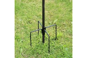 Denny International Wild Bird Feeding Station Stabiliser For Garden Outdoor Feeding Feeder Feet Ground Spikes Stand in Black Color