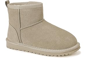 Mishansha Botas de Nieve para Niños Cálido Niñas Botines de Invierno Cómodas Antideslizantes Invierno Zapatos Unisexo 24-36 EU