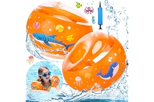 MZJAUVF Schwimmflüge Kinder, Schwimmhilfe Kinder 2-6 Jahre, Schwimmring Baby ab 1 Jahr, Rund Schwimmscheiben, Armumfang 21-23cm, Empfohlenes Gewicht 6-20kg, Schwimmlernhilfe zum Schwimmen Lernen