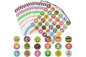 RUIBOW 1080 PCS Reward Stickers Personalised Teacher Stickers Animal Designs Incentive Stickers Training Sticker Encouraging Stickers for Reward Girls and Boys Teachers