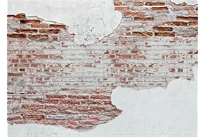 Runa Art Papier peint intissé 396 x 280 cm mur de pierre | Toison Décoration Murale Salon Chambre á Coucherr | Fabrication Allemande | Marron, blanc, 9083012a