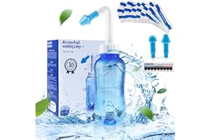 ANZORHAL Sinus Rinse Kit,Nasal Rinse,Sinus Rinse,Neti Pot,Neti Pot Sinus Rinse Kit,300ml Neti Pot Sinus Rinse Kit (30 Packets Nasal Wash Salt)