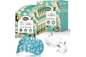 BeMyLady Jasmine Steam Eye Mask 16pcs for Stress Relief and Eye Care. Experience the Calming Effects of Heated, an Eye mask for Travel and Work,Steam Eye Patch Great Gifts Travel Essentials,Idea Gifts