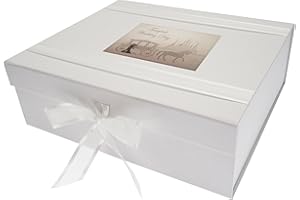 White Cotton Cards Wedding Day Largel Keepsake Box Fairytale, Wood, 27.2 x 32 x 11 cm