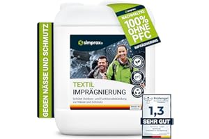 simprax® Impregnacja tekstyliów Wash-In Made in Germany - neutralny dla klimatu środek impregnujący. Przyjazna dla środowiska impregnacja do tekstyliów funkcjonalnych i zewnętrznych Gore-Tex. Pralka