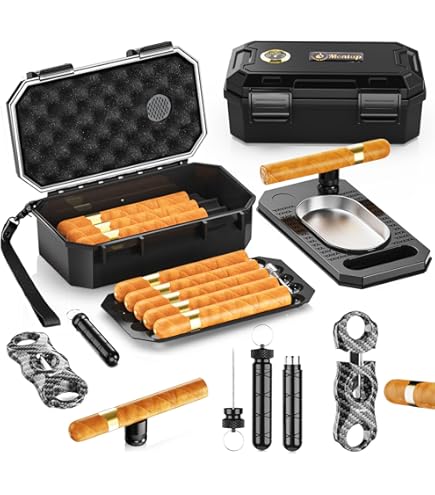 M TIME C CLUB Portable Cigar Case, Spanish Cedar Coated Cigar