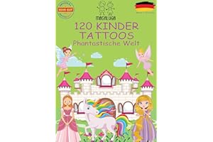 Magaluga 120 hautfreundliche Prinzessin Mädchen Kinder Tattoo Mitgebsel Mitbringsel Kindergeburtstag dermatologisch getestet: SEHR GUT temporäre Tattoo Kinder MADE IN GERMANY