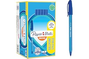 Paper Mate InkJoy 100ST Ballpoint Pens | Ultra Fine Point (0.5 mm) | Blue | 50 Count