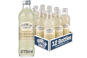 Franklin & Sons Elderflower Lemonade | 12 x 275ml Bottle Case | English Hedgerow Elderflower | Ripe Sugar Beet | Lake District Water | Sharp And Sweet
