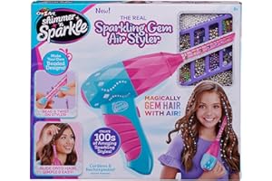 CRA-Z-ART Shimmer N Sparkle Real Sparkling Gem Air Styler Create beaded gem threads for childrens hair Present for girls aged 8 and over