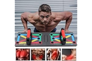 GLKEBY Push Up Board, faltbares 12 in 1 Multifunktions Fitnessgerät für Heimübungen, tragbarer Push upTrainingsrahmen, Heimübungen für Männer/Frauen (12 IN 1 Push Up Board)